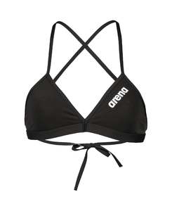 North Beach Women's Solid Team Bikini Top - Black