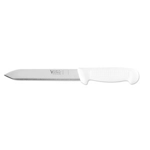 Victory Knives Serrated Heading Knife, White, 17cm • Argus