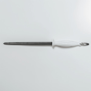 Cambrian Steel Black Nitride Sharpening Steel No.6 Extra Fine, White, 12" • Argus