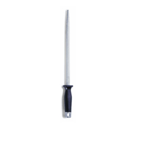 F.Dick Sharpening Steel, Regular Cut, Black, 12" Round • Argus