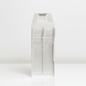 Double Knife Scabbard, White, Clear Front, 250mm • Argus