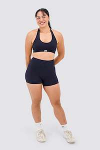 Essentials Halter Crop - Onyx