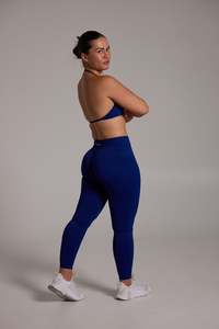 Leggings: Aura Seamless Leggings - Navy