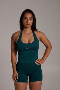 Aura Seamless Halter Tank - Sage