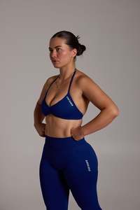 Sports Bra: Aura Seamless Strada Bra - Navy
