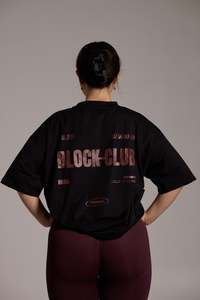 Tees: Block Club Tee - Black/Cocoa