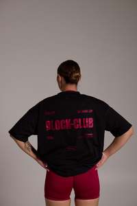 Tees: Block Club Tee - Black/Siren
