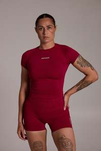 Crops: Aura Seamless Baby Tee - Siren