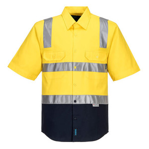 Products: Hi-Vis Two Tone Regular Weight Shirt with Tape over Shoulder - MS102 Aria Discount