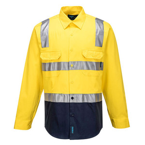 Hi-Vis Two Tone Regular Weight Shirt with Tape Over Shoulder - MS101 Aria Discount