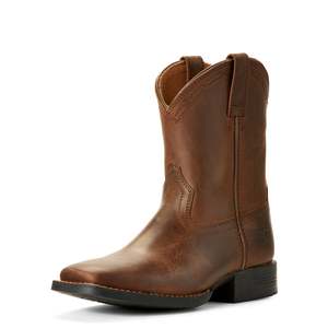 Kids Western Footwear: Heritage Roper Wide Square Toe Western Boot