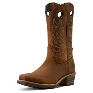 Western Footwear: Hybrid Roughstock Square Toe Cowboy Boot