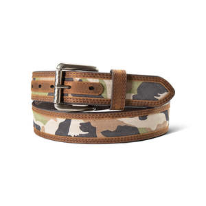 Mens Accessories: Camo Suede Inlay Work Belt