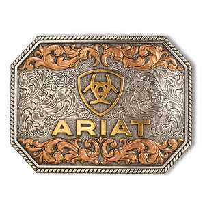 Womens Accessories: Rectangle Raised Ariat Logo Buckle