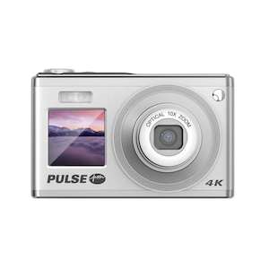Cameras: PULSE 10X Optical Zoom 4K 60.0 MP Compact Camera – Silver