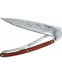 Deejo Art Knives: Deejo Tattoo 37g, Rosewood Wing