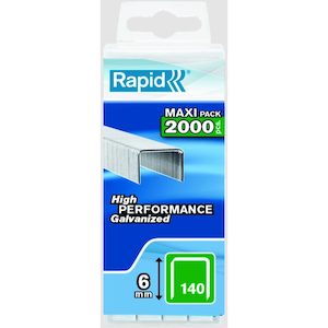 Rapid Staples 140/6 2000pcs Plastic Box