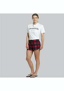 Swanndri Womens Waihi Shorts Red/Black Check