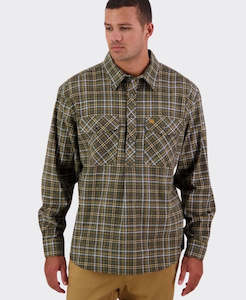 Swanndri: Swanndri Egmont Half Button Cotton Shirt - Mix & Match Two for $70!