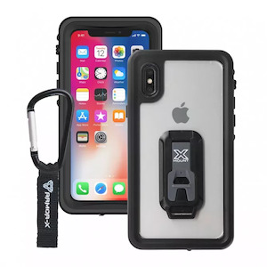 Iphone: MX-IPHX-BK | IPHONE X IPHONE XS WATERPROOF CASE | IP68 SHOCK & WATER PROOF COVER W/ X-MOUNT & CARABINER