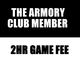 The Armory Lifetime Member 2 Hour Gaming Fee