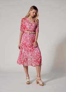 Loobies Story: Arezzo Midi Dress Watermelon