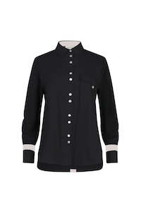 Mixed Media Shirt Black