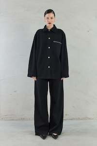 Shirts: Josefina Denim Shirt Black