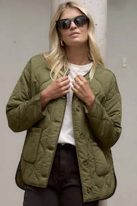 Blazers And Jackets: Peak khaki oversized shell jacket