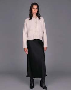 Chunky Merino Classic Cardi Chalk