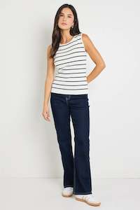 Energy Boatneck Rib Knit Top