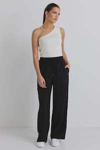 Townie Onyx Velvet Stripe Pant