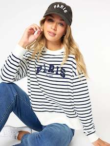 Threadz: Paris Stripe Sweatshirt