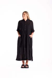 Deeanne Hobbs: Brylee Dress Black Flax