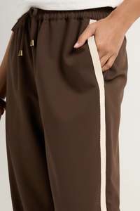 Townie Chocolate Stripe Wide Leg Pant