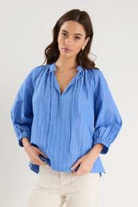 All Tops: Compliment French blue stripe top