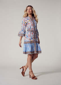 Loobies Story: Anacapri Dress Ecru Multi