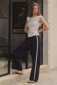 Townie Black Matte Wide Leg Pant