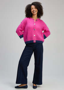 Zaket Plover: Kid Mohair Cardi Magenta