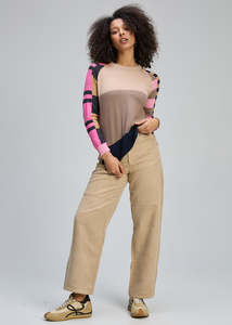 Colour Block Jumper Oat