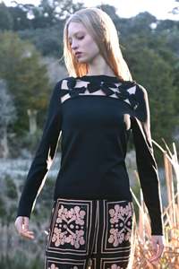 All Tops: Peek-A-Bloom Top Black