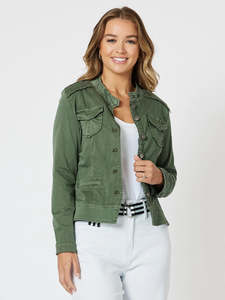 All Tops: Military Denim Jacket