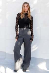 Zoey Charcoal Tailored Pants