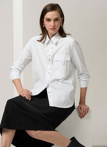Madly Sweetly: Mixed Media Shirt White.
