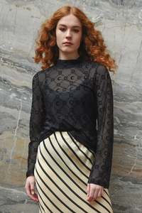 Don't Get Meshy Top Black.