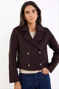 Reverie Chocolate Melton Coat
