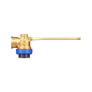 Hansen Superflo Brass Piston Trough Valve - Long Tail Adaptor & Short Arm Brass
