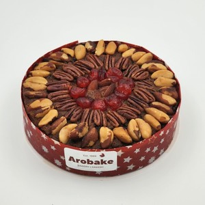 Christmas Cake Nut Topped