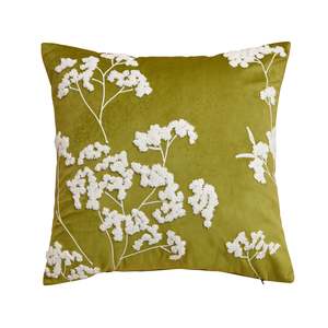 Babysbreath embroidered Throw Pillow
