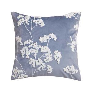 Babysbreath embroidered Throw Pillow